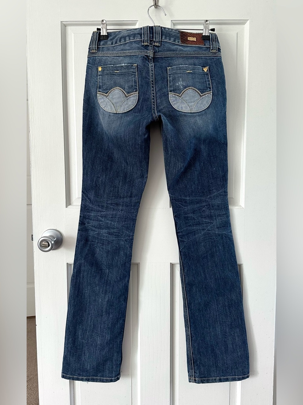 GUESS Vintage Y2K 90s Daredevil Straight Jeans Low Rise Tulip Pockets Size 27